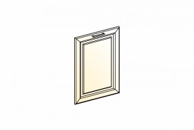 Атланта Дверь глухая L600 (эмаль) (Белый глянец патина золото) в Боготоле - bogotol.katalogmebeli.com | фото