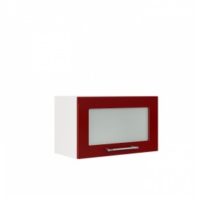 Бруклин ШВГС 600 Шкаф верхний горизонтальный со стеклом (Бетон белый/корпус Белый) в Боготоле - bogotol.katalogmebeli.com | фото