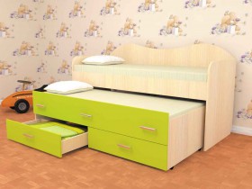 Кровать детская Нимфа двухместная 2.0 Венге/Дуб молочный в Боготоле - bogotol.katalogmebeli.com | фото 2