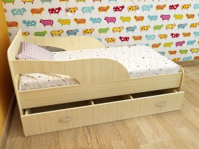 Кровать детская Максимка Млечный дуб/Венге в Боготоле - bogotol.katalogmebeli.com | фото 8