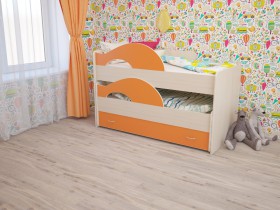 Кровать детская Радуга 1600 Млечный дуб/Венге в Боготоле - bogotol.katalogmebeli.com