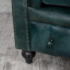 Диван кожаный Лофт Честер (темно-зеленый) в Боготоле - bogotol.katalogmebeli.com | фото 2
