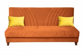 Диван-кровать "Бэлла" (велюр нео терра/подушки микровелюр желтый) в Боготоле - bogotol.katalogmebeli.com | фото 3