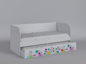Диван-кровать Флёр (Белый/корпус Выбеленное дерево) в Боготоле - bogotol.katalogmebeli.com | фото