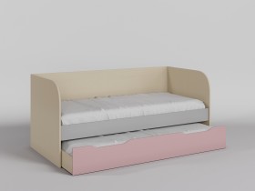 Диван-кровать Грэйси (Розовый/Серый/корпус Клен) в Боготоле - bogotol.katalogmebeli.com | фото