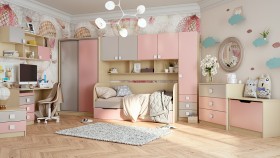 Диван-кровать Грэйси (Розовый/Серый/корпус Клен) в Боготоле - bogotol.katalogmebeli.com | фото 9