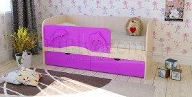 Друзья Кровать детская 2 ящика 1.6 Фиолетовый глянец в Боготоле - bogotol.katalogmebeli.com | фото