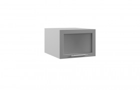 Гарда ГПГС 500 шкаф верхний горизонтальный глубокий со стеклом (Белый/корпус Серый) в Боготоле - bogotol.katalogmebeli.com | фото