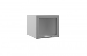 Гарда ГВПГС 500 шкаф верхний горизонтальный глубокий со стеклом высокий (Белый/корпус Серый) в Боготоле - bogotol.katalogmebeli.com | фото