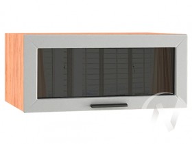 Шкаф верхний Глетчер ШВГС 810 (Гейнсборо силк/дуб крафт/горизонт/стекло) в Боготоле - bogotol.katalogmebeli.com | фото