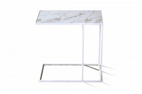 Журнальный столик Stone 018 (Прямоугольный) Металл/Керамика 500 Белый в Боготоле - bogotol.katalogmebeli.com | фото 2