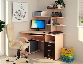 Компьютерный стол Форест NEW (венге/лоредо) в Боготоле - bogotol.katalogmebeli.com | фото