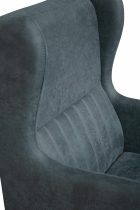 Кресло для отдыха "ЕвроМагнат" (замша дельта серо - синий)/осн. в Боготоле - bogotol.katalogmebeli.com | фото 3