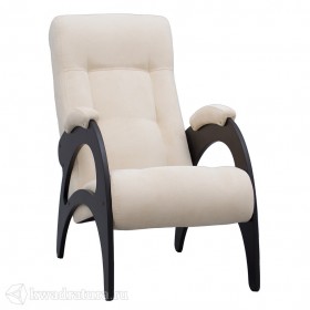Кресло для отдыха Неаполь Модель 9 без лозы (Венге-эмаль/Ткань Ваниль Verona Vanilla) в Боготоле - bogotol.katalogmebeli.com | фото