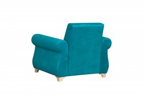 Кресло для отдыха "Порто" (велюр киви бирюза / микровельвет крем) в Боготоле - bogotol.katalogmebeli.com | фото 4