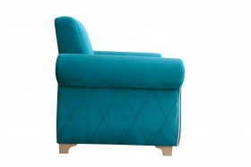 Кресло для отдыха "Порто" (велюр киви бирюза / микровельвет крем) в Боготоле - bogotol.katalogmebeli.com | фото 6
