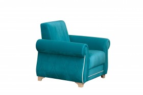 Кресло для отдыха "Порто" (велюр киви бирюза / микровельвет крем) в Боготоле - bogotol.katalogmebeli.com | фото 7