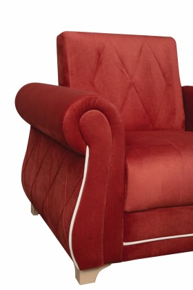 Кресло для отдыха "Порто" (микровелюр Гавайи бордо / микровельвет крем)/осн. в Боготоле - bogotol.katalogmebeli.com | фото 6