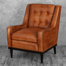 Кресло кожаное Элегант (Бордовый) в Боготоле - bogotol.katalogmebeli.com | фото 2