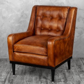 Кресло кожаное Элегант (Бордовый) в Боготоле - bogotol.katalogmebeli.com | фото 4