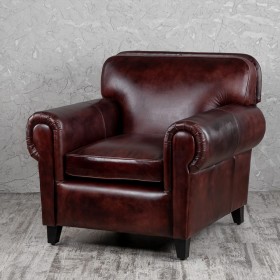 Кресло кожаное Элегант (Бордовый) в Боготоле - bogotol.katalogmebeli.com | фото