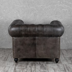 Кресло кожаное Лофт Честер (акация) в Боготоле - bogotol.katalogmebeli.com | фото 7
