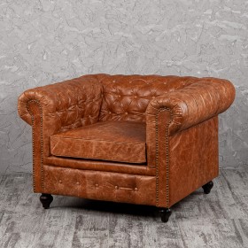 Кресло кожаное Лофт Честер (кожа буйвола) в Боготоле - bogotol.katalogmebeli.com | фото 1