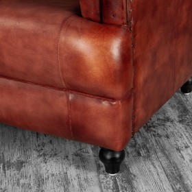 Кресло кожаное Лофт Честер-Нью (Коричневый) в Боготоле - bogotol.katalogmebeli.com | фото 4