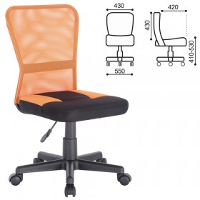 Кресло компактное BRABIX Smart MG-313 (черный, оранжевый) в Боготоле - bogotol.katalogmebeli.com | фото 1