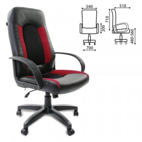 Кресло офисное BRABIX Strike EX-525 (черно-красный) в Боготоле - bogotol.katalogmebeli.com | фото 1