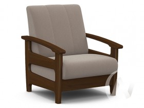 Кресло для отдыха Омега (орех лак/CATANIA COCOA) в Боготоле - bogotol.katalogmebeli.com | фото 1