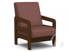 Кресло отдыха Вега-34 (орех лак/UNO BERRY) в Боготоле - bogotol.katalogmebeli.com | фото