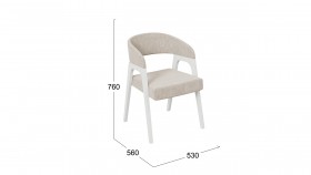 Кресло «Техас 1» (Белый матовый/Микровелюр Jercy Cream №208) в Боготоле - bogotol.katalogmebeli.com | фото 2