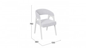 Кресло «Техас 1» (Белый матовый/Микровелюр Jercy Silver №210) в Боготоле - bogotol.katalogmebeli.com | фото 2