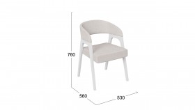 Кресло «Техас 1» (Белый матовый/Шенилл Estetica Vanille №220) в Боготоле - bogotol.katalogmebeli.com | фото 2
