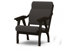 Кресло Вега-10 (венге лак/ULTRA GRAFIT) в Боготоле - bogotol.katalogmebeli.com | фото 1