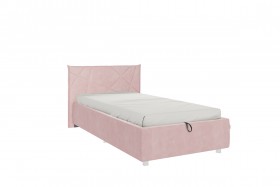 Кровать 0.9 Бест (Нежно-розовый велюр/под-мех) в Боготоле - bogotol.katalogmebeli.com | фото