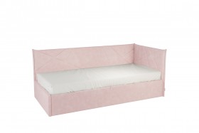 Кровать 0.9 Бест Тахта (Нежно-розовый велюр) в Боготоле - bogotol.katalogmebeli.com | фото