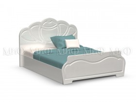 Кровать 1,4м Гармония (Белый/Белый глянец) в Боготоле - bogotol.katalogmebeli.com | фото 1