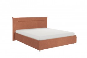 Кровать 1,6 Альба с основанием (Персик велюр) в Боготоле - bogotol.katalogmebeli.com | фото 1