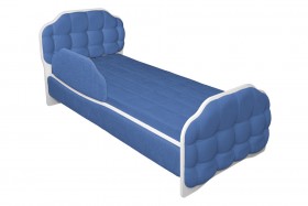Кровать 160 Атлет 29 Синий (мягкий бортик) в Боготоле - bogotol.katalogmebeli.com | фото