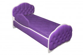 Кровать 160 Гармония 32 Фиолетовый (мягкий бортик) в Боготоле - bogotol.katalogmebeli.com | фото 1