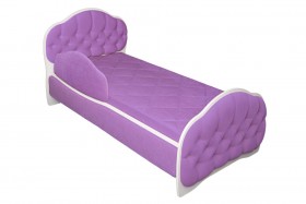 Кровать 170 Гармония 67 Светло-фиолетовый (мягкий бортик) в Боготоле - bogotol.katalogmebeli.com | фото 1