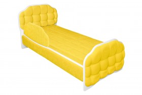 Кровать 180 Атлет 74 жёлтый (мягкий бортик) в Боготоле - bogotol.katalogmebeli.com | фото