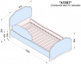 Кровать 180 Атлет 81 Фисташка (мягкий бортик) в Боготоле - bogotol.katalogmebeli.com | фото 2