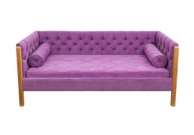 Кровать 180 серии Леди  32 Фиолетовый (подушка валик) в Боготоле - bogotol.katalogmebeli.com | фото 1