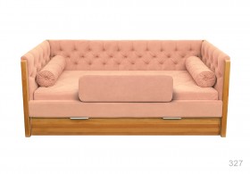 Кровать 180 серии Леди + ящик 15 Бледно-розовый (мягкий бортик/подушка валик) в Боготоле - bogotol.katalogmebeli.com | фото