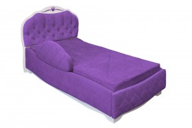 Кровать 190 Гармония Lux 32 Фиолетовый (мягкий бортик) в Боготоле - bogotol.katalogmebeli.com | фото