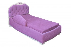 Кровать 190 Гармония Lux 67 Светло-фиолетовый (мягкий бортик) в Боготоле - bogotol.katalogmebeli.com | фото 1