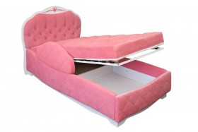 Кровать 190 Гармония Lux 67 Светло-фиолетовый (мягкий бортик) в Боготоле - bogotol.katalogmebeli.com | фото 2